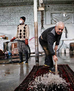 شستشوی سنتی قالی در قالیشویی نازی آباد  