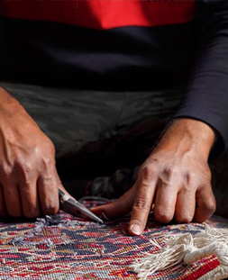 رفو گری قالی در قالیشویی نازی آباد  